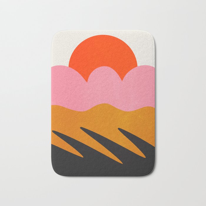 Landscape 02: Mid Century Abstraction Bath Mat Gallery Image 1