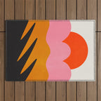 Landscape 02: Mid Century Abstraction Outdoor Rug Gallery Image 1
