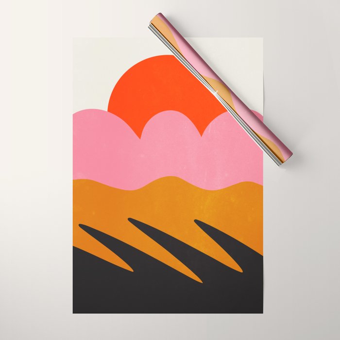 Landscape 02: Mid Century Abstraction Wrapping Paper Gallery Image 1