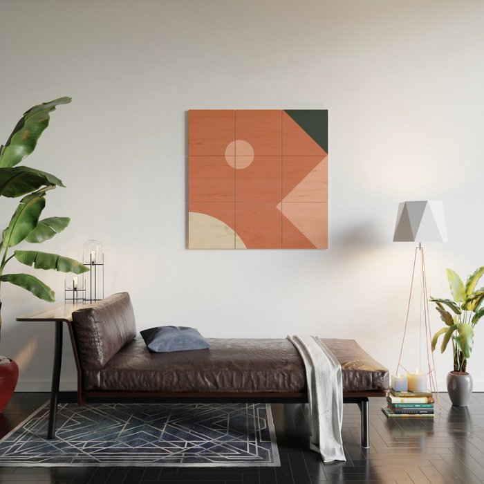 Orbit 06 Modern Geometric Wood Wall Art Gallery Image 2