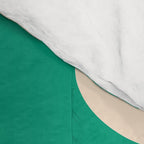Mid Century Modern Minimalist Retro Abstract Piquet Pattern in Jade Green Comforter Gallery Image 4