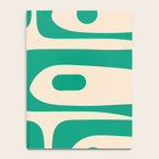 Mid Century Modern Minimalist Retro Abstract Piquet Pattern in Jade Green Notebook Gallery Image 4