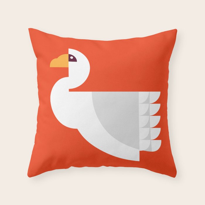 Geometric swan Throw Pillow Gallery Image 6