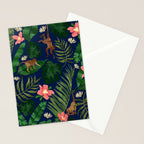 Tropical Garden - Dark Blue Stationery Card Gallery Image 2
