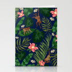 Tropical Garden - Dark Blue Stationery Card Gallery Image 2