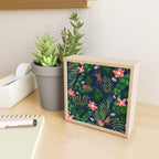 Tropical Garden - Dark Blue Mini Art Print Gallery Image 2