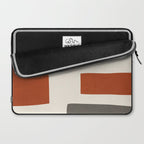 Abstract Shapes Burnt Orange Gray Blue Laptop Sleeve Gallery Image 2