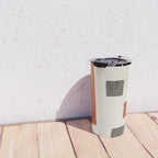 Abstract Shapes Burnt Orange Gray Blue Travel Mug Gallery Image 4