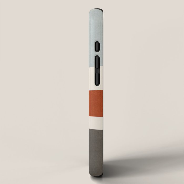 Abstract Shapes Burnt Orange Gray Blue iPhone Case Gallery Image 2