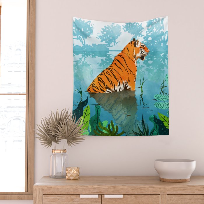 Tiger Creek Wall Tapestry Gallery Image 2