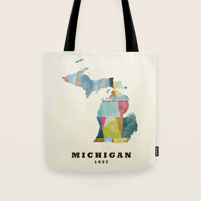 Michigan  state map modern Tote Bag Gallery Image 1