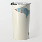 Michigan  state map modern Travel Mug Gallery Image 3
