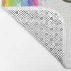 Baby Elephant Spraying Rainbow Bath Mat Gallery Image 2