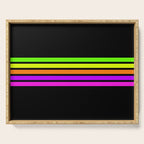 Abstract Minimal Retro Stripes 80s Neon Style - Nobutsuna Serving Tray Gallery Image 1