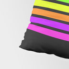 Abstract Minimal Retro Stripes 80s Neon Style - Nobutsuna Pillow Sham Gallery Image 4