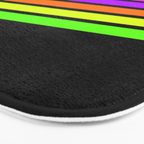 Abstract Minimal Retro Stripes 80s Neon Style - Nobutsuna Bath Mat Gallery Image 3