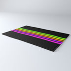 Abstract Minimal Retro Stripes 80s Neon Style - Nobutsuna Rug Gallery Image 3