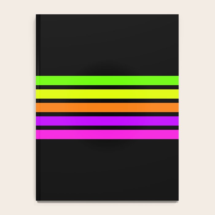 Abstract Minimal Retro Stripes 80s Neon Style - Nobutsuna Notebook Gallery Image 4