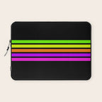 Abstract Minimal Retro Stripes 80s Neon Style - Nobutsuna Laptop Sleeve Gallery Image 1