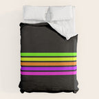 Abstract Minimal Retro Stripes 80s Neon Style - Nobutsuna Duvet Cover Gallery Image 6