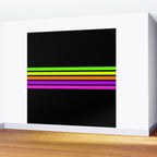 Abstract Minimal Retro Stripes 80s Neon Style - Nobutsuna Wall Mural Gallery Image 2