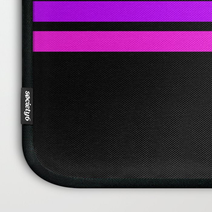 Abstract Minimal Retro Stripes 80s Neon Style - Nobutsuna Laptop Sleeve Gallery Image 3