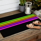 Abstract Minimal Retro Stripes 80s Neon Style - Nobutsuna Outdoor Rug Gallery Image 2