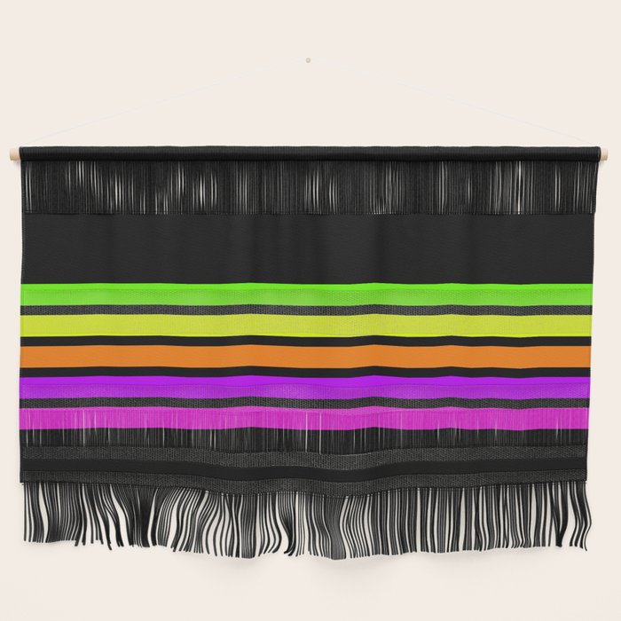 Abstract Minimal Retro Stripes 80s Neon Style - Nobutsuna Wall Hanging Gallery Image 1