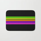 Abstract Minimal Retro Stripes 80s Neon Style - Nobutsuna Bath Mat Gallery Image 1