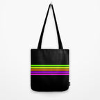 Abstract Minimal Retro Stripes 80s Neon Style - Nobutsuna Tote Bag Gallery Image 2