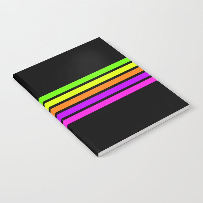 Abstract Minimal Retro Stripes 80s Neon Style - Nobutsuna Notebook Gallery Image 2