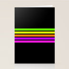 Abstract Minimal Retro Stripes 80s Neon Style - Nobutsuna Stationery Card Gallery Image 2