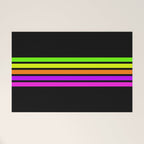 Abstract Minimal Retro Stripes 80s Neon Style - Nobutsuna Welcome Mat Gallery Image 1