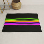 Abstract Minimal Retro Stripes 80s Neon Style - Nobutsuna Rug Gallery Image 1