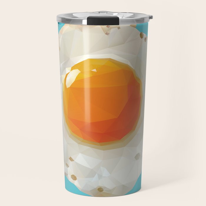 Fried Egg Polygon Art Travel Mug Gallery Image 1