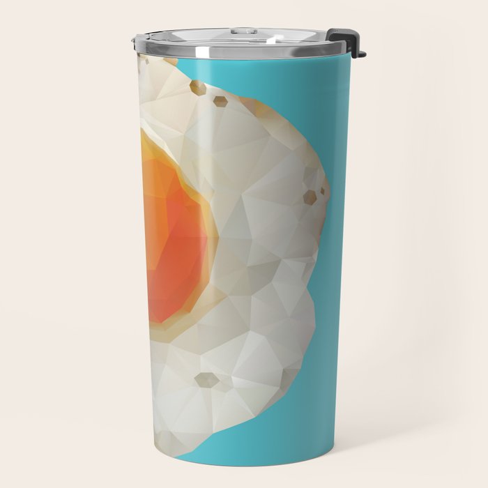 Fried Egg Polygon Art Travel Mug Gallery Image 2
