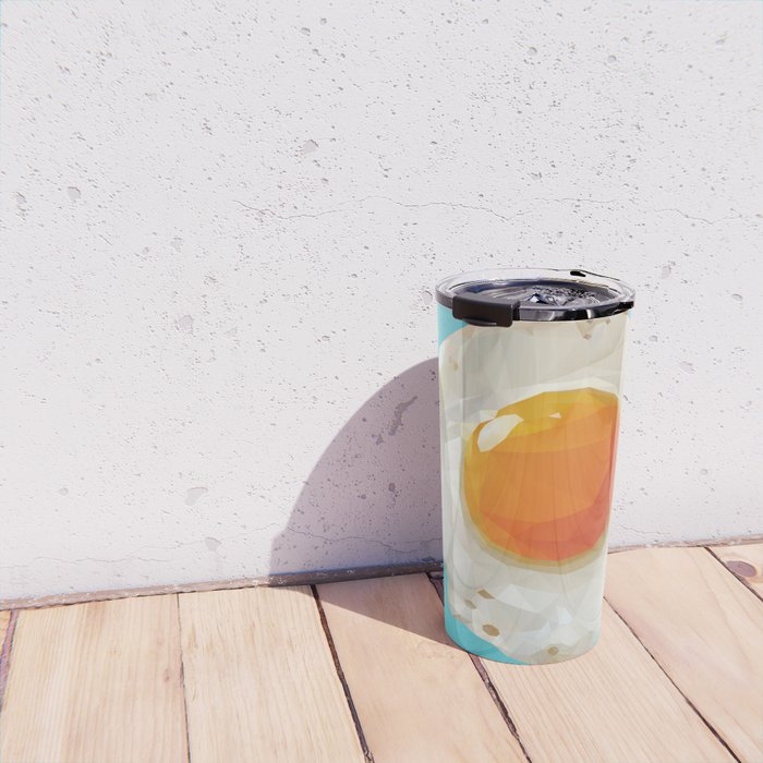 Fried Egg Polygon Art Travel Mug Gallery Image 4