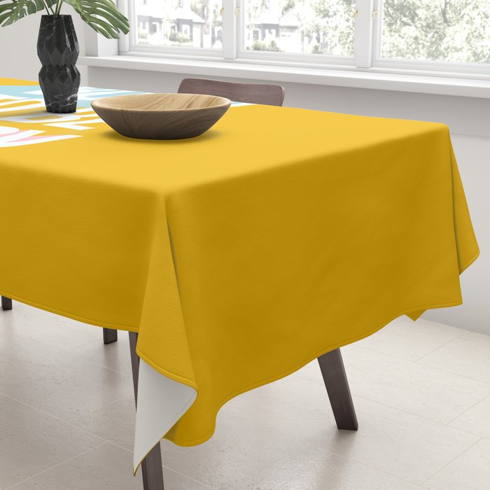 Born to be Happy - Positive Retro Typography  Tablecloth Gallery Image 3