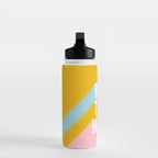 Born to be Happy - Positive Retro Typography  Water Bottle Gallery Image 3