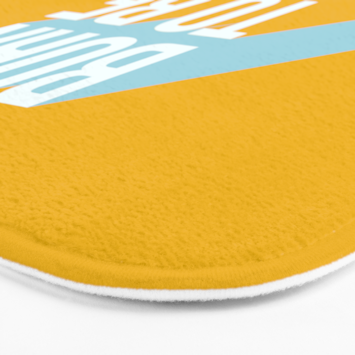 Born to be Happy - Positive Retro Typography  Bath Mat Gallery Image 3