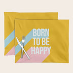 Born to be Happy - Positive Retro Typography  Placemat Gallery Image 1