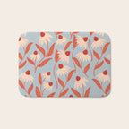 Blue Vase of Daisies Bath Mat Gallery Image 1