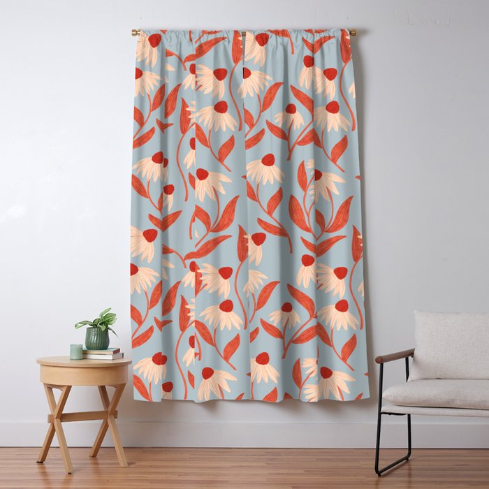 Blue Vase of Daisies Window Curtain Gallery Image 5
