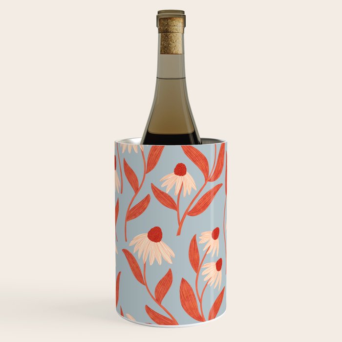 Blue Vase of Daisies Wine Chiller Gallery Image 1