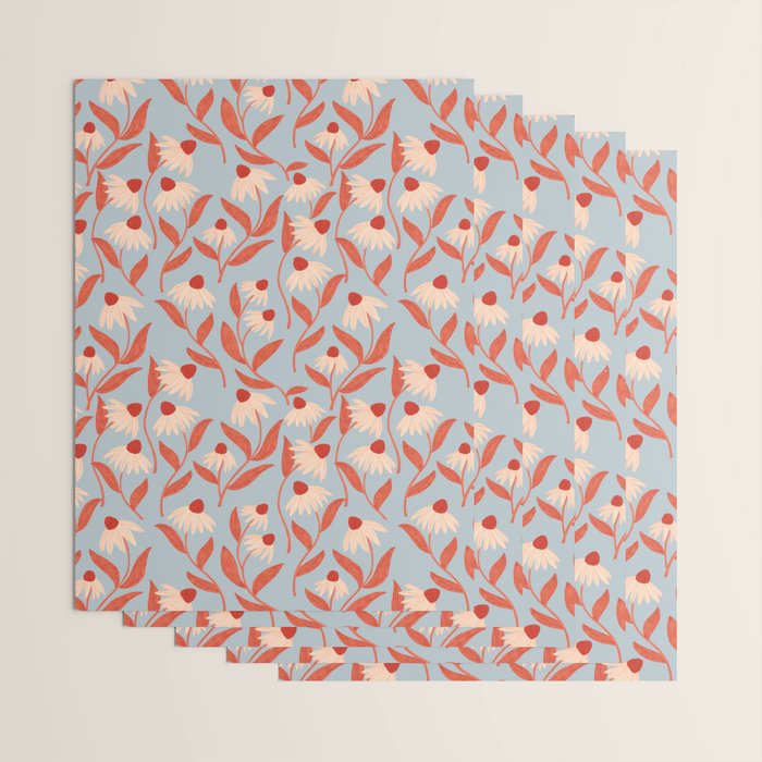 Blue Vase of Daisies Wrapping Paper Gallery Image 3