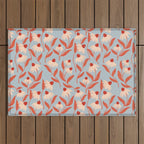 Blue Vase of Daisies Outdoor Rug Gallery Image 1