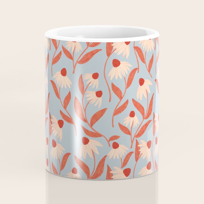 Blue Vase of Daisies Coffee Mug Gallery Image 4