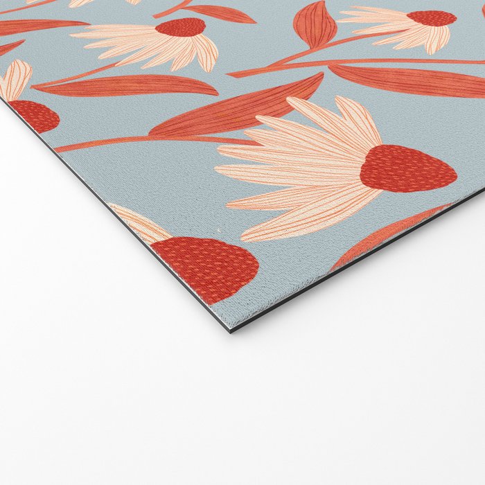 Blue Vase of Daisies Welcome Mat Gallery Image 2