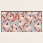 Blue Vase of Daisies Desk Mat Gallery Image 3