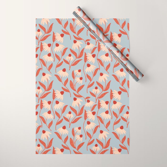 Blue Vase of Daisies Wrapping Paper Gallery Image 1